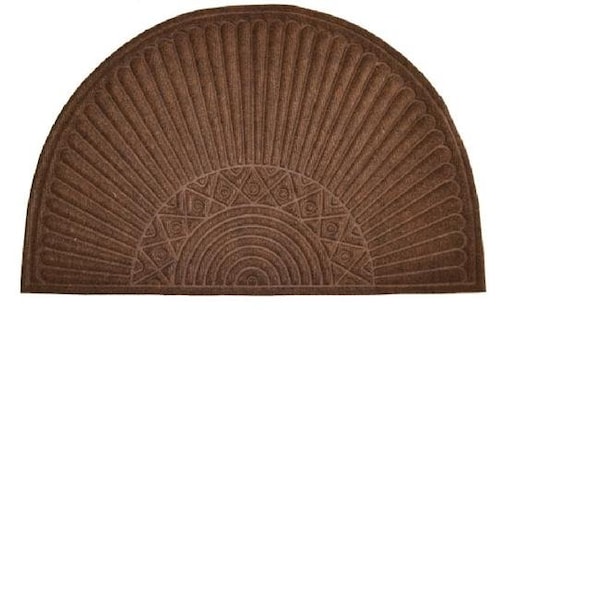 Imports Decor Inc Imports Decor 867SMT Brown Half Round Door Mat 867SMT - main